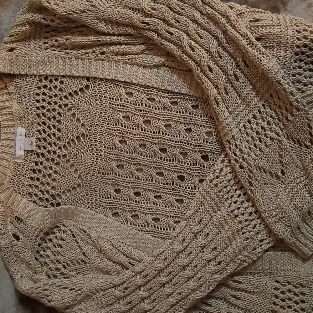 Long Tan Cardigan (Large)